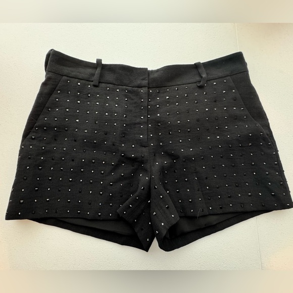 Diane Von Furstenberg NAPLES HOT FIX CRYSTAL Shorts Black Size 6 - Picture 3 of 15